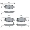 BOSCH Plaquettes de frein X4 pour FIAT: Tipo, Aegea (Ref: 0 986 424 042)