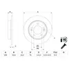 Bosch Automotive Disque de frein, plein, Essieu arrière, par ex. pour KIA, Hyundai