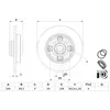 Disque de frein BOSCH 0 986 479 F74 arrière, plein, 1 pièce