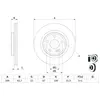 Disque de frein BOSCH 0 986 479 F75 arrière, ventilé, 1 pièce