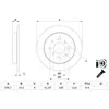 Disque de frein BOSCH 0 986 479 F34 arrière, plein, 1 pièce