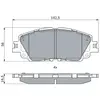 Kit de plaquettes de frein, frein à disque BP2528 Bosch BP2528