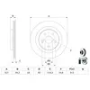 Disque de frein BOSCH 0 986 479 H19 arrière, ventilé, 1 pièce
