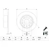 Disque de frein BOSCH 0 986 479 E00 arrière, plein, 1 pièce