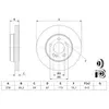 Disque de frein BOSCH 0 986 479 D60 ventilé, 1 pièce