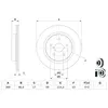 Disque de frein BOSCH 0 986 479 D64 arrière, ventilé, 1 pièce
