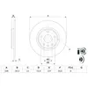 Disque de frein BOSCH 0 986 479 E57 arrière, plein, 1 pièce