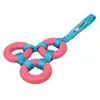 COOCKOO, Jouet pour Chien Looop Rose, en Caoutchouc Naturel, Ruban résistant en Nylon tissé, Assouvit Le Besoin de Mastication, Jouet à rapporter, Couleurs Flashy