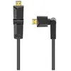Hama Câble HDMI haute vitesse, f . mâle - mâle, rotation, Ethernet, 1,5 m,