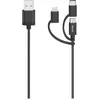 HAMA Câble Micro-USB 3 en 1 - 0.75m