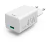 Hama Chargeur rapide, USB-C, PD/Qualcomm®/GaN, mini-chargeur, 45 W, blanc