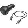Hama Kit de charge allume cigare USB-C, 25 Watt, noir