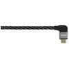 Câble HDMI AVINITY 2.0/18Gbps 0.75M Noir Fiche Coudée