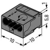 Wago Velleman Borne micro pour boite de derivation 4 conducteurs, gris fonce