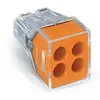 100 connecteurs WAGO 4 entrées (orange)