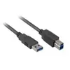 Sharkoon 4044951015634 Sharkoon Kabel USB 3.0 StA-StB 1,0m schwarz