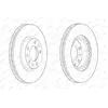 Jeu de 2 disques de frein FERODO DDF2405C - Réf. 1329920