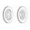 Jeu de 2 disques de frein FERODO DDF1240C - Réf. 1347425