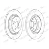 FERODO Disques de frein pour MERCEDES-BENZ: Classe ML (Ref: DDF1099C)