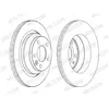 Disque de frein FERODO DDF1698C arrière, ventilé, 2 pièce