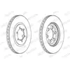 Disque de frein FERODO DDF1605 avant, ventilé, 2 pièce
