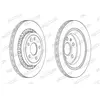 Jeu de 2 disques de frein FERODO DDF1802C - Réf. 1347511