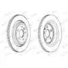 Jeu de 2 disques de frein FERODO DDF1681C - Réf. 1347324