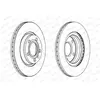 Jeu de 2 disques de frein FERODO DDF1708 - Réf. 1120793