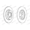 Disque de frein PREMIER Coat+ disc DDF1012C Ferodo DDF1012C