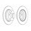Disque de frein PREMIER Coat+ disc DDF1303C Ferodo DDF1303C