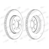 Jeu de 2 disques de frein FERODO DDF1510C - Réf. FERDDF1510C