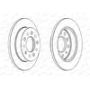 Jeu de 2 disques de frein FERODO DDF1955 - Réf. 1140544