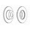 Disque de frein PREMIER Coat+ disc DDF834C Ferodo DDF834C
