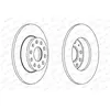 Disque de frein PREMIER Coat+ disc DDF1895C Ferodo DDF1895C