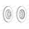 Jeu de 2 disques de frein FERODO DDF1315C - Réf. 1347439
