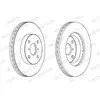 Disque de frein PREMIER Coat+ disc DDF1587C Ferodo DDF1587C