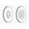 Disque de frein FERODO DDF1661C-1 avant, ventilé, 1 pièce