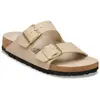 Sandales femme Birkenstock Arizona Birko-Flor Argenté 37 Étroit 1012283