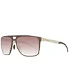 Mercedes Benz Lunettes de soleil rectangulaires en acétate M7008 homme TU marron/or
