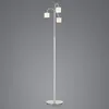 HELL Lampe sur pied LED Mila, nickel/verre opale, à 3 lampes