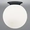 HELL Plafonnier Blob, abat-jour sphérique en verre opalin, Ø 30 cm
