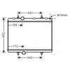 Radiateur, refroidissement du moteur PE2281 Ava Quality Cooling PE2281