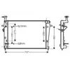 Radiateur, refroidissement du moteur HY2211 Ava Quality Cooling HY2211