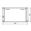 Radiateur, refroidissement du moteur TO2608 Ava Quality Cooling TO2608