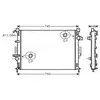 Radiateur, refroidissement du moteur FDA2421 Ava Quality Cooling FDA2421