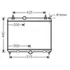 Radiateur, refroidissement du moteur PEA2358 Ava Quality Cooling PEA2358