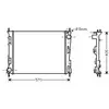 Radiateur, refroidissement du moteur RTA2374 Ava Quality Cooling RTA2374