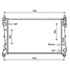 Radiateur, refroidissement du moteur FTA2449 Ava Quality Cooling FTA2449