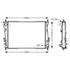 Radiateur, refroidissement du moteur JRA2037 Ava Quality Cooling JRA2037