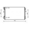 Radiateur, refroidissement du moteur VNA2338 Ava Quality Cooling VNA2338